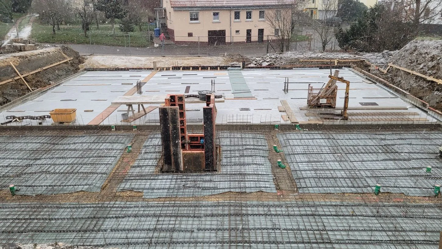 Bytový dom – výstuž základovej dosky